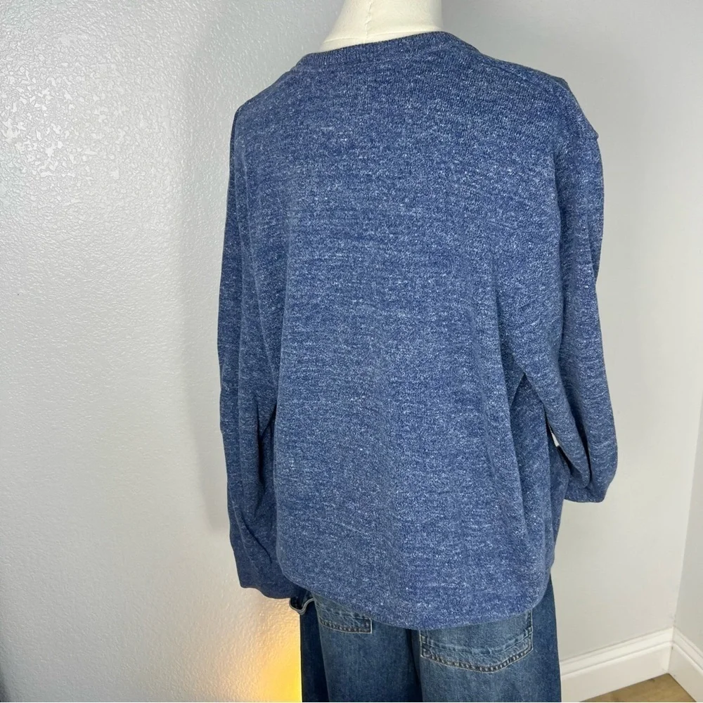 GAP Men’s XL Blue Heather Knit Sweater • Classic Crewneck Pullover